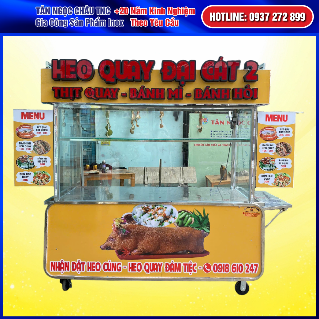 Xe Bánh Mì - Bánh Hỏi - Bún Heo Quay Led Siêu Sáng 2025